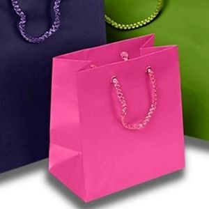 100 Matte Hot Pink Plastic Bags